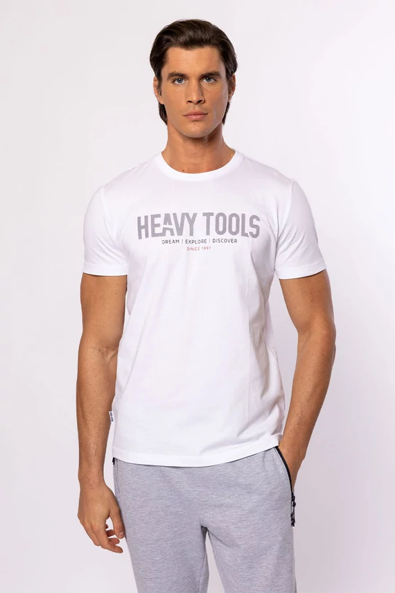Heavy Tools férfi rövid ujjú póló MAKOR white 