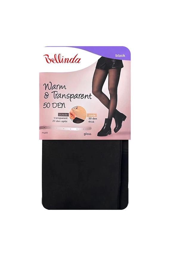 Bellinda harisnyanadrág Warm Transparent fekete