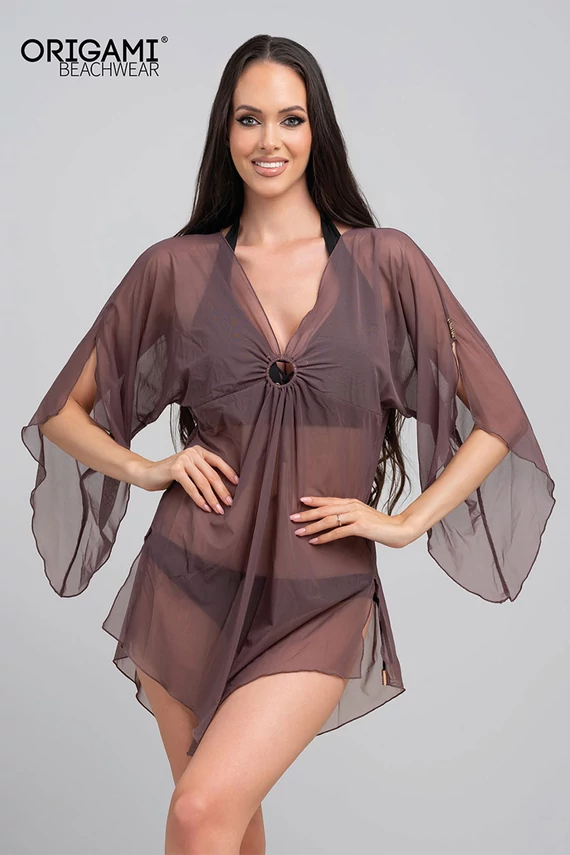 Origami Bikini strandruha VALENCIA COFFEE