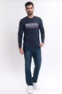 Kép 3/4 - Budmil hosszú ujjú modern fit póló Melírkék