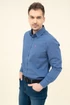 Kép 1/4 - Budmil modern fit férfi hosszú ujjú ing kék