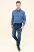 Kép 3/4 - Budmil modern fit férfi hosszú ujjú ing kék