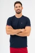 Kép 1/4 - Budmil férfi póló modern fit Sötétkék