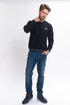Kép 2/3 - Budmil férfi szabadidő felső Denim fekete