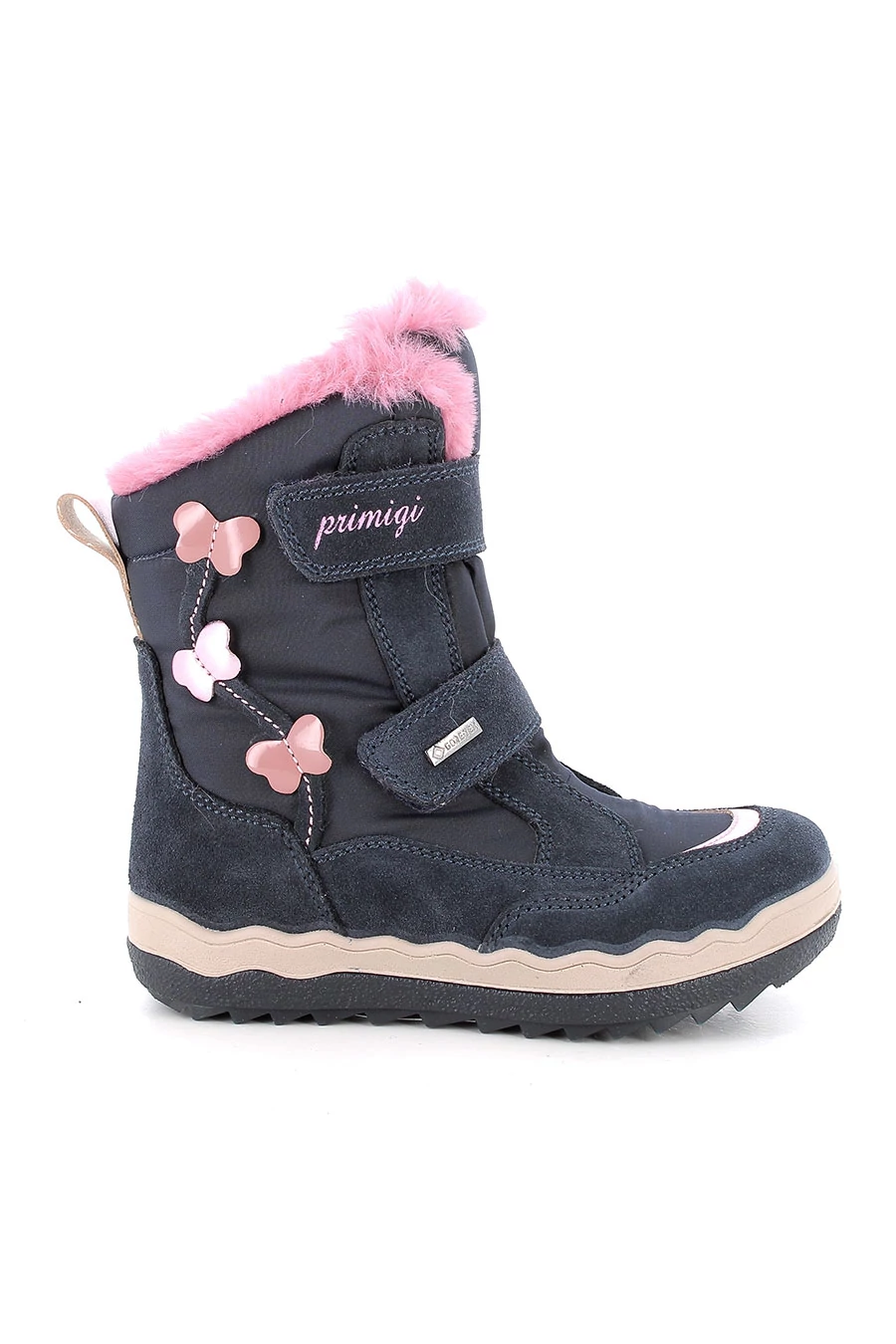 PRIMIGI lány bélelt vízálló/GORE-TEX téli bakancs lepkés sötétkék