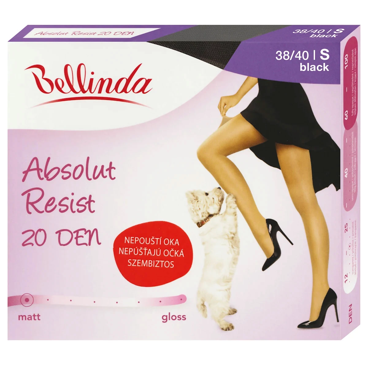 Bellinda harisnyanadrág Absolut Resist 20 Fekete