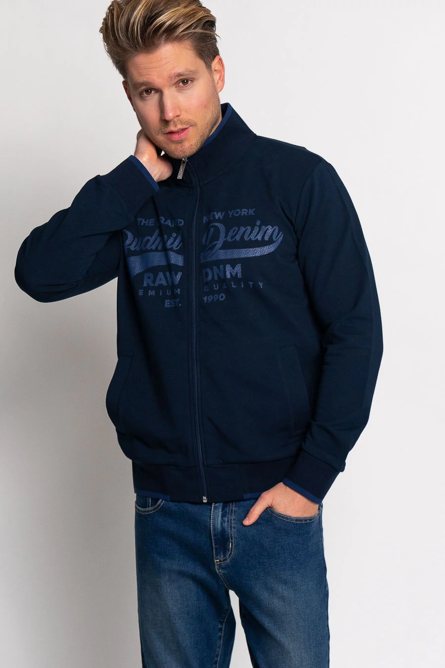 Budmil Denim férfi szabadidőfelső sötétkék