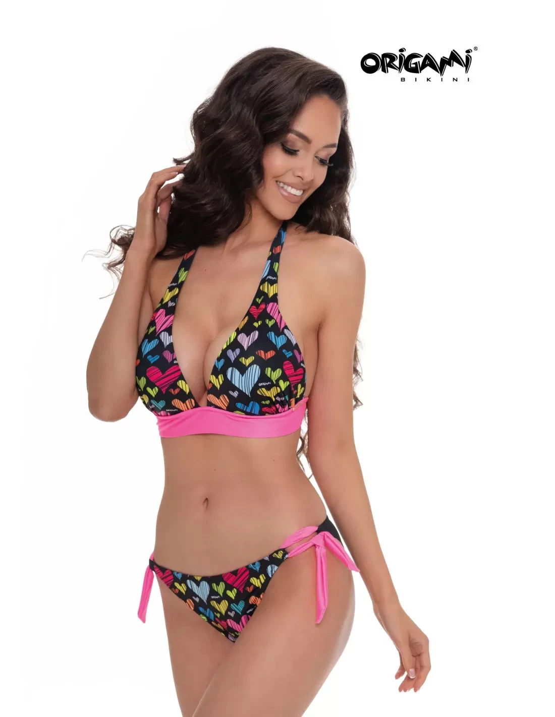 Origami bikini Hearts Pink